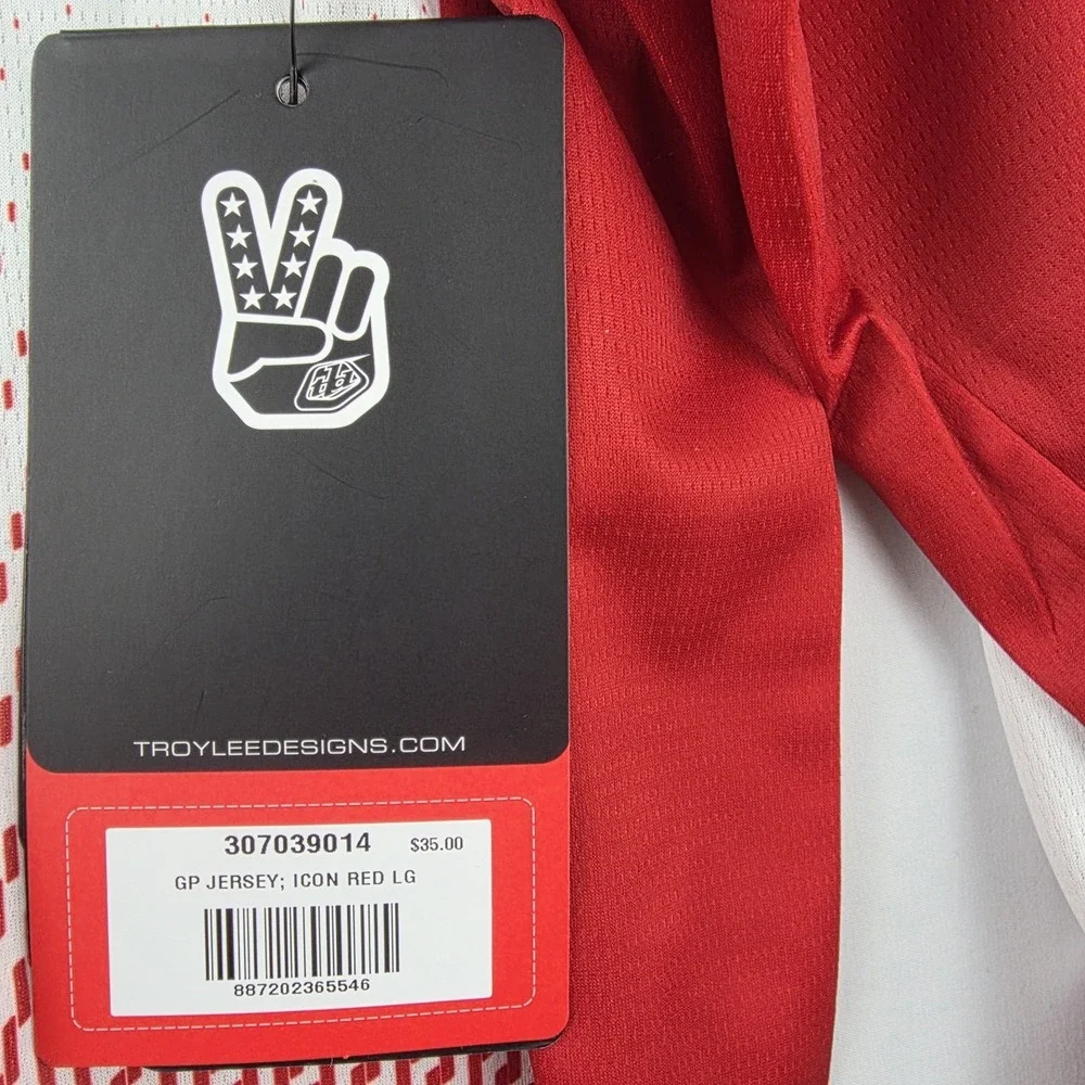 Troy Lee Designs GP Motocross Jersey Large Icon Red White Black MTB BMX NWT - Picture 8 of 13